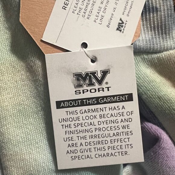 MV Sports SDSU Stockton Angel Fleece Full Zip Hoodie Tie Dye Medium NWT - Picture 9 of 9